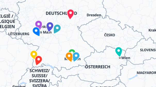 Map of company locations