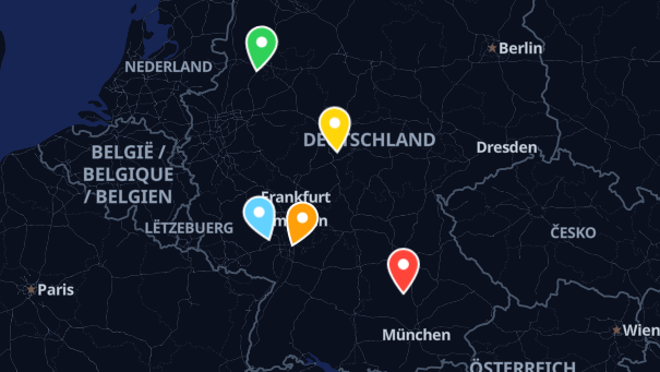 Map of company locations