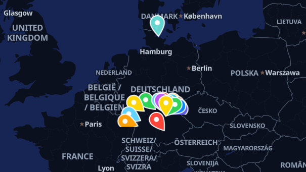 Map of company locations