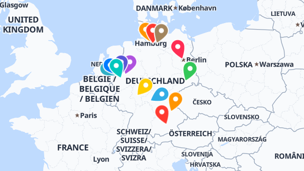 Map of company locations