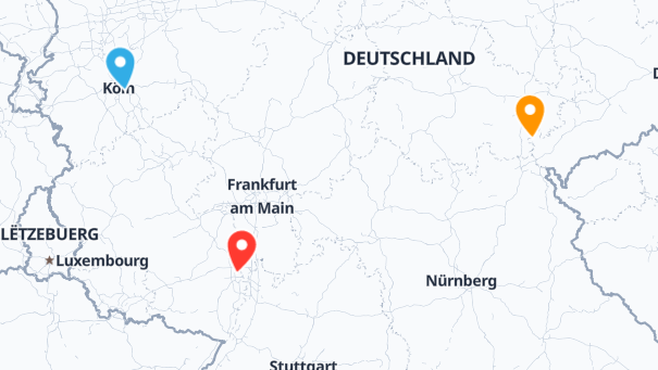 Map of company locations