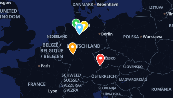Map of company locations