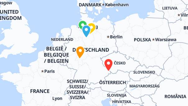 Map of company locations