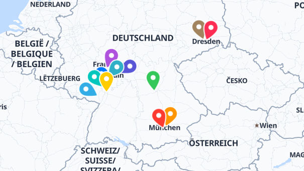 Map of company locations