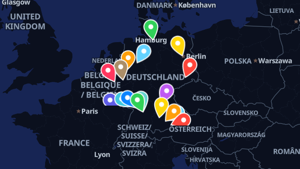 Map of company locations