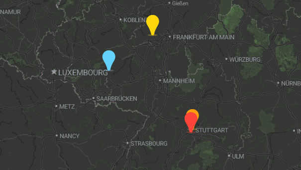 Map of company locations