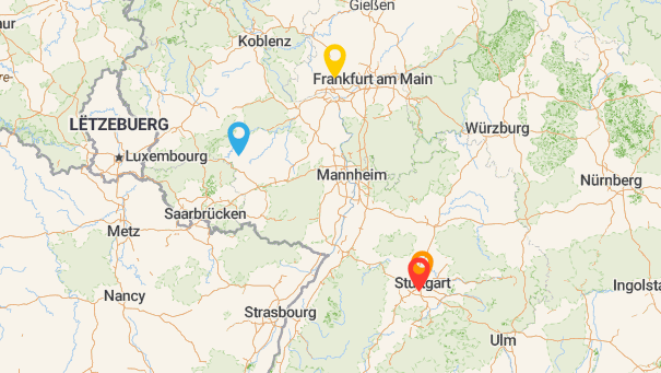 Map of company locations