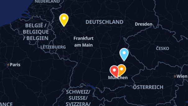 Map of company locations