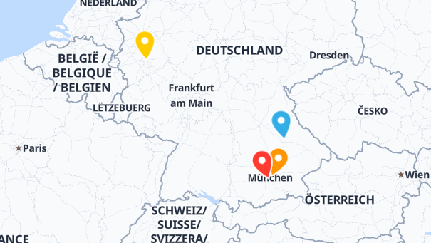 Map of company locations