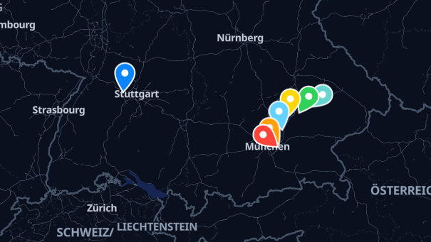 Map of company locations