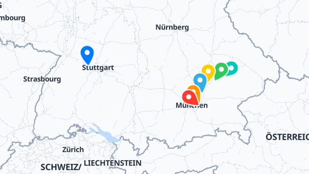 Map of company locations