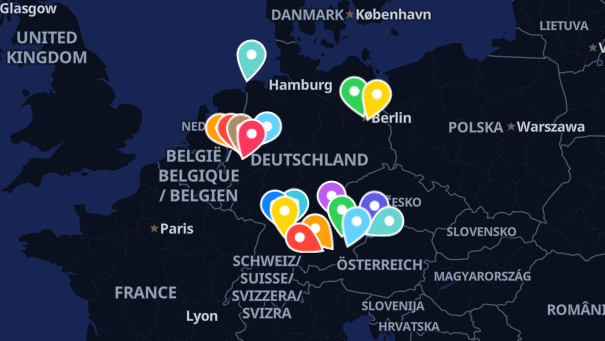 Map of company locations