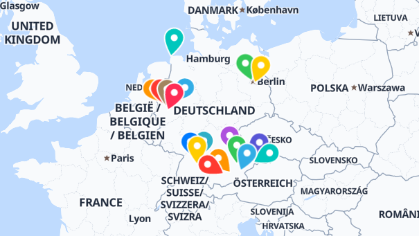 Map of company locations