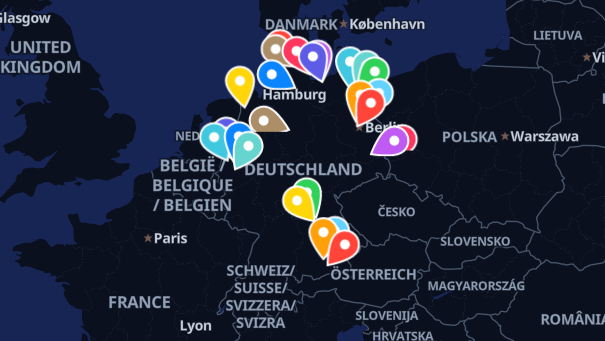 Map of company locations