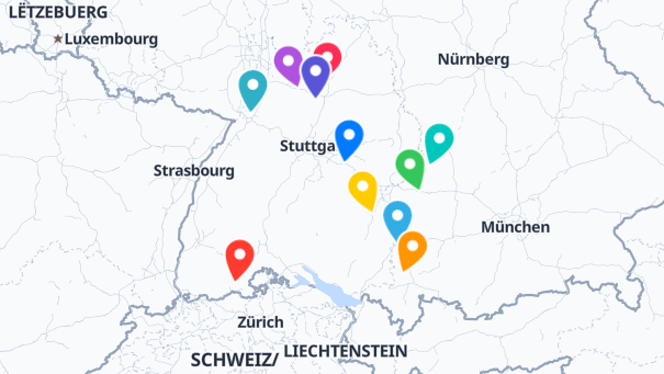 Map of company locations