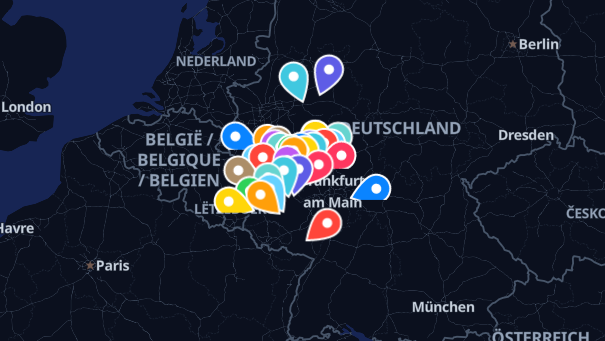 Map of company locations