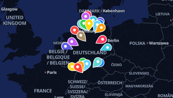 Map of company locations