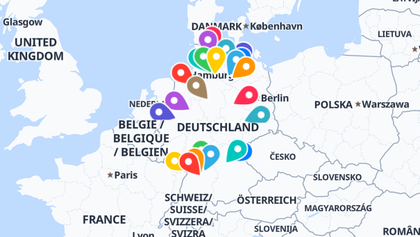 Map of company locations