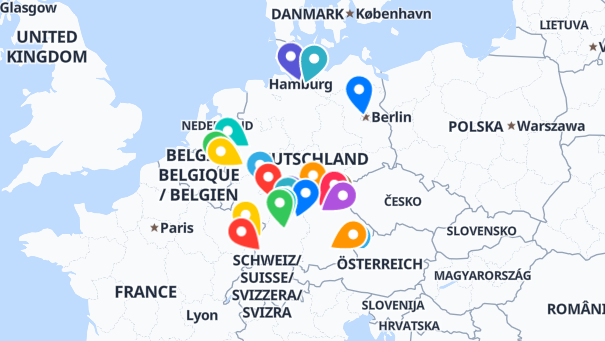 Map of company locations