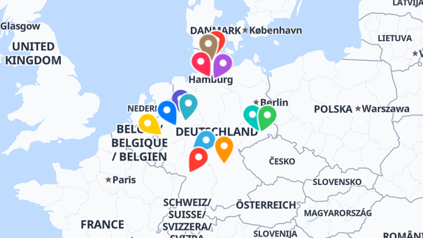 Map of company locations