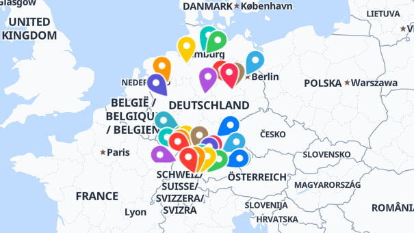 Map of company locations