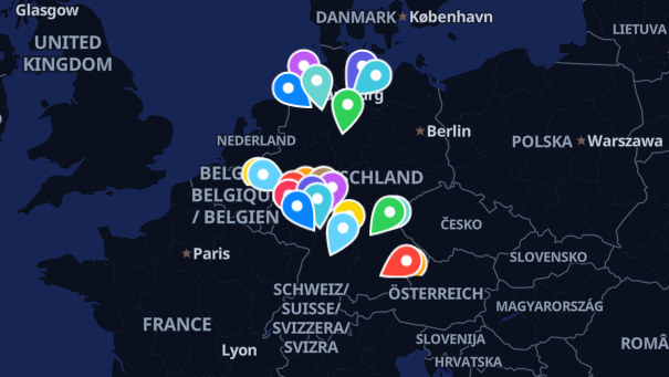 Map of company locations