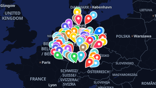 Map of company locations