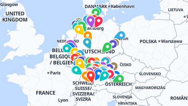 Map of company locations