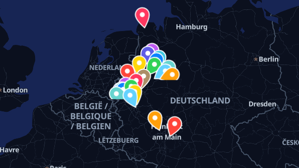 Map of company locations
