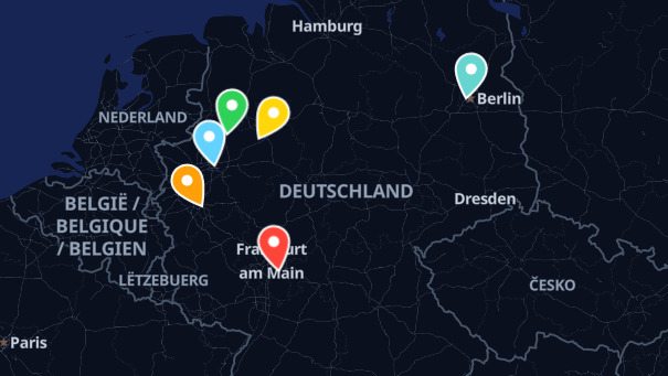 Map of company locations