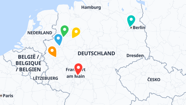 Map of company locations
