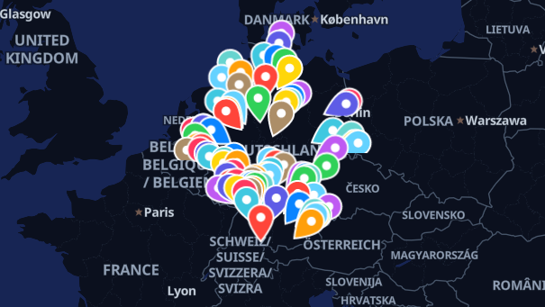 Map of company locations