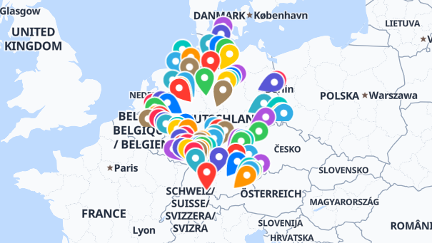 Map of company locations