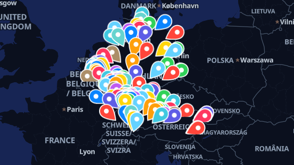 Map of company locations
