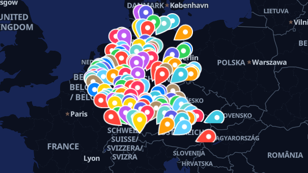 Map of company locations