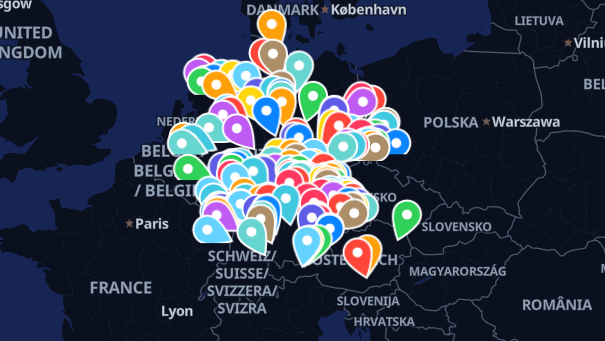 Map of company locations