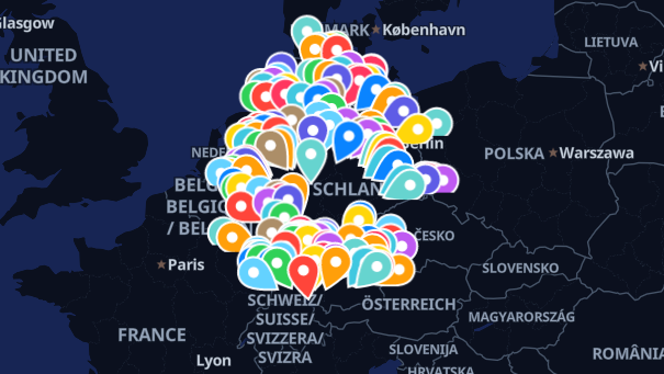 Map of company locations