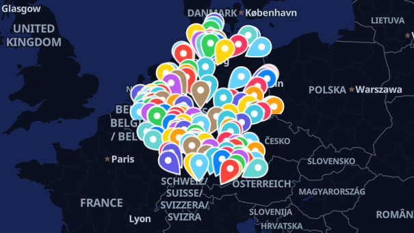 Map of company locations