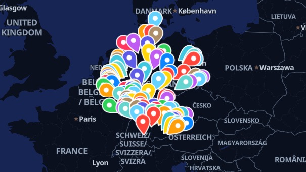 Map of company locations