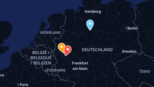 Map of company locations