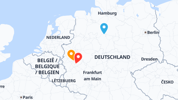 Map of company locations