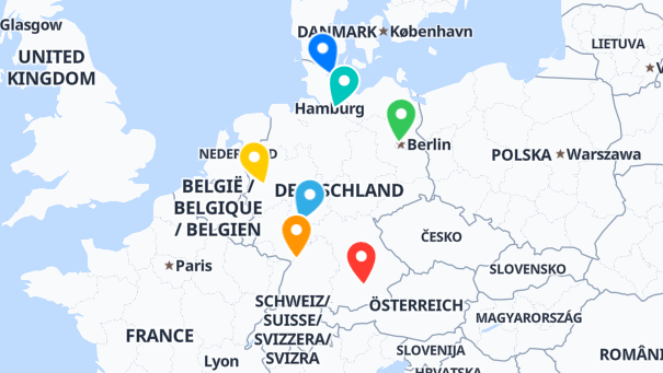 Map of company locations