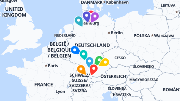 Map of company locations