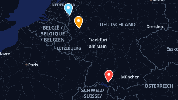 Map of company locations