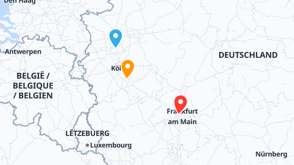 Map of company locations