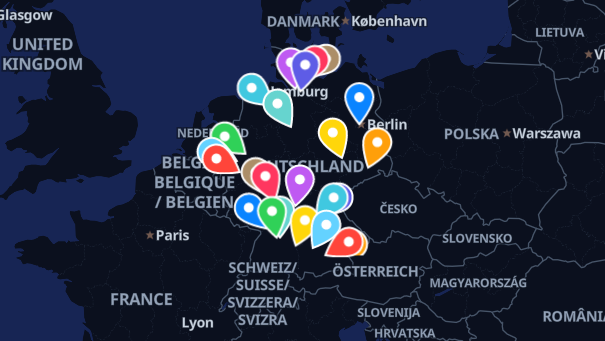 Map of company locations