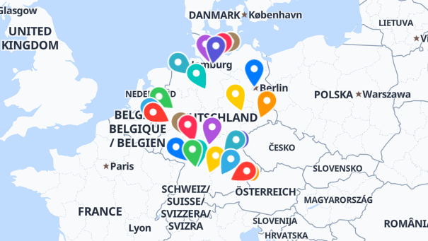Map of company locations
