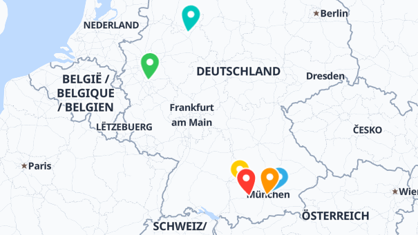 Map of company locations