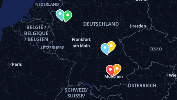 Map of company locations