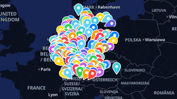 Map of company locations